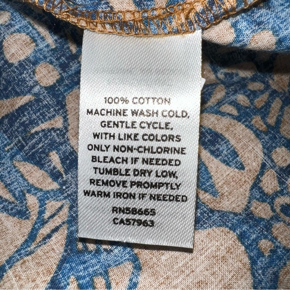 NWT TREASURE & BOND Kids' Hawaiian Short Sleeve Button Up Brown/Tan Size L 10-12 - Picture 8 of 8